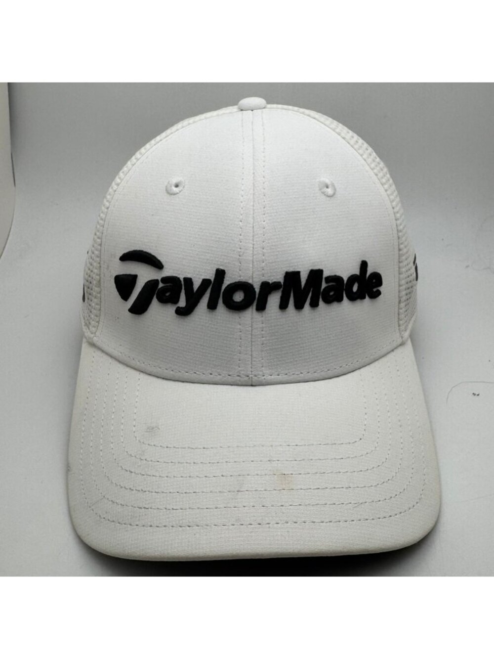TaylorMade Golf Hat Cap L/XL White Fitted RBZ R11s Performance Mesh Back